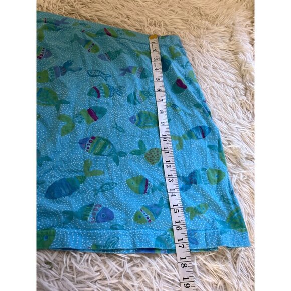 Fresh Produce Ocean Blue Fish Skirt Womans M Fishies - Picture 5 of 7